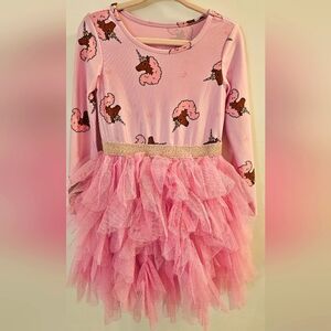 Afro unicorn toddler girl tullu dress (2T)